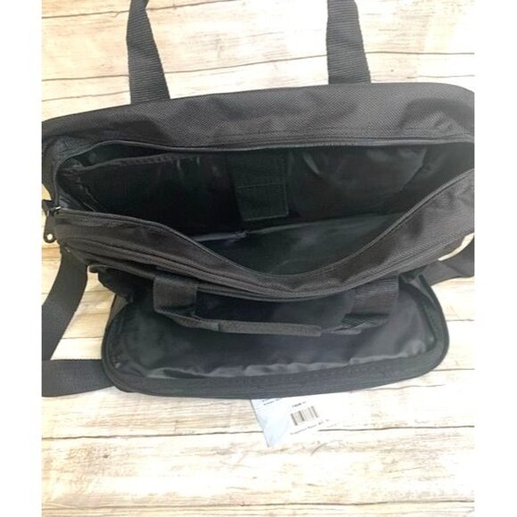 Everest Black Ballistic PU Laptop Briefcase 16"x12"x4" With Adjustable Shoulder - Picture 4 of 5